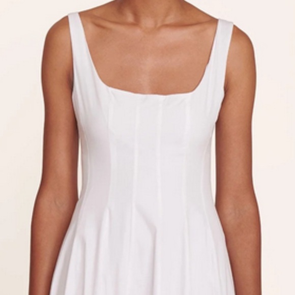 🌺🎉HP🎉🌺 NWT Staud Wells Midi Dress White - Picture 11 of 16